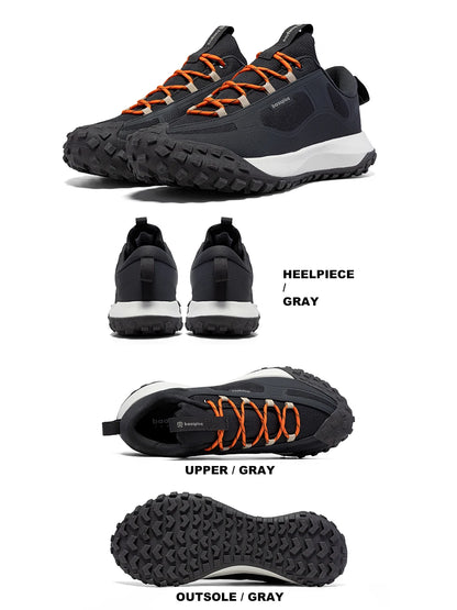 Baasploa Hiking Shoes Men Outdoor Waterproof Camping Resistant Non Slip Sneakers Male Casual Lightweight Lace-Up Walking Shoes