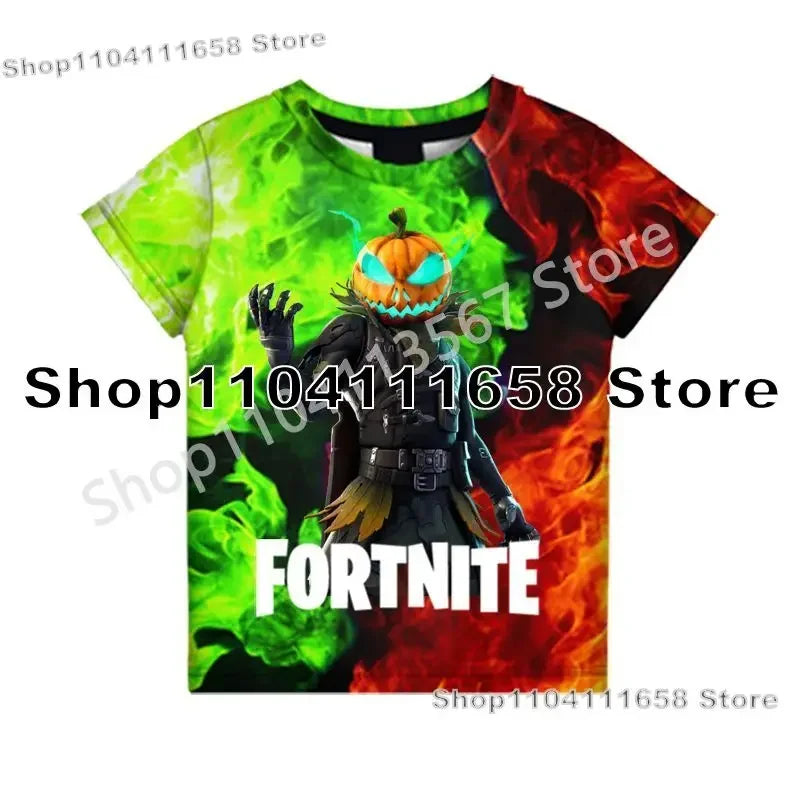 Presentes de Aniversário T-shirt F-Fortnite 3D Print Banana Peely Team Leader Bear para Homem, Tee Battle Royale Gaming, Top de Verão
