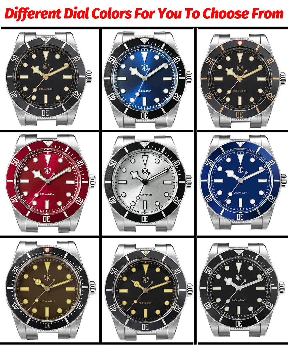 Watchdives WD7922 Quartz Watch VH31 Movement 200m Waterproof Men Watches Sapphire Crystal Luminous Vintage Watches with Gift Box