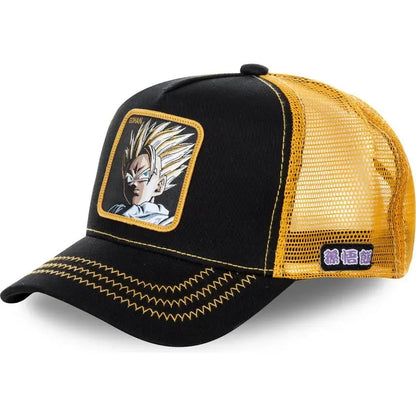 Dragon Ball Son Goku muška hip-hop kapa s letećim vrhom, ljetna kapa s izbočenim vrhom, muška kapa s vezom, kapa s mrežastim podstavom, podesiva trucker kapa, sunčana vizira