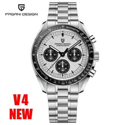PAGANI DESIGN 2026 New Meteorite pattern dial Luxury Quartz Watch For Men Speed Sport Chronograph AR Sapphire crystal Wristwatch