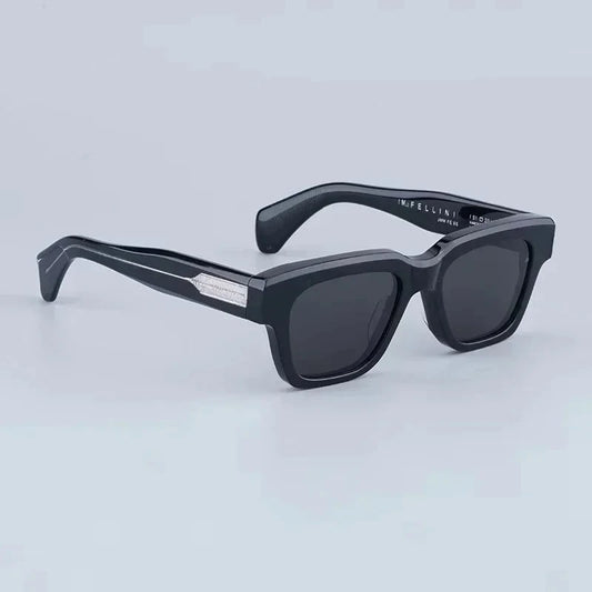 JMM Fellini Sunglasses Square High Quality High Street Punk Uv400 Men and Women Eyeglasses for Optical Prescripiton with Case