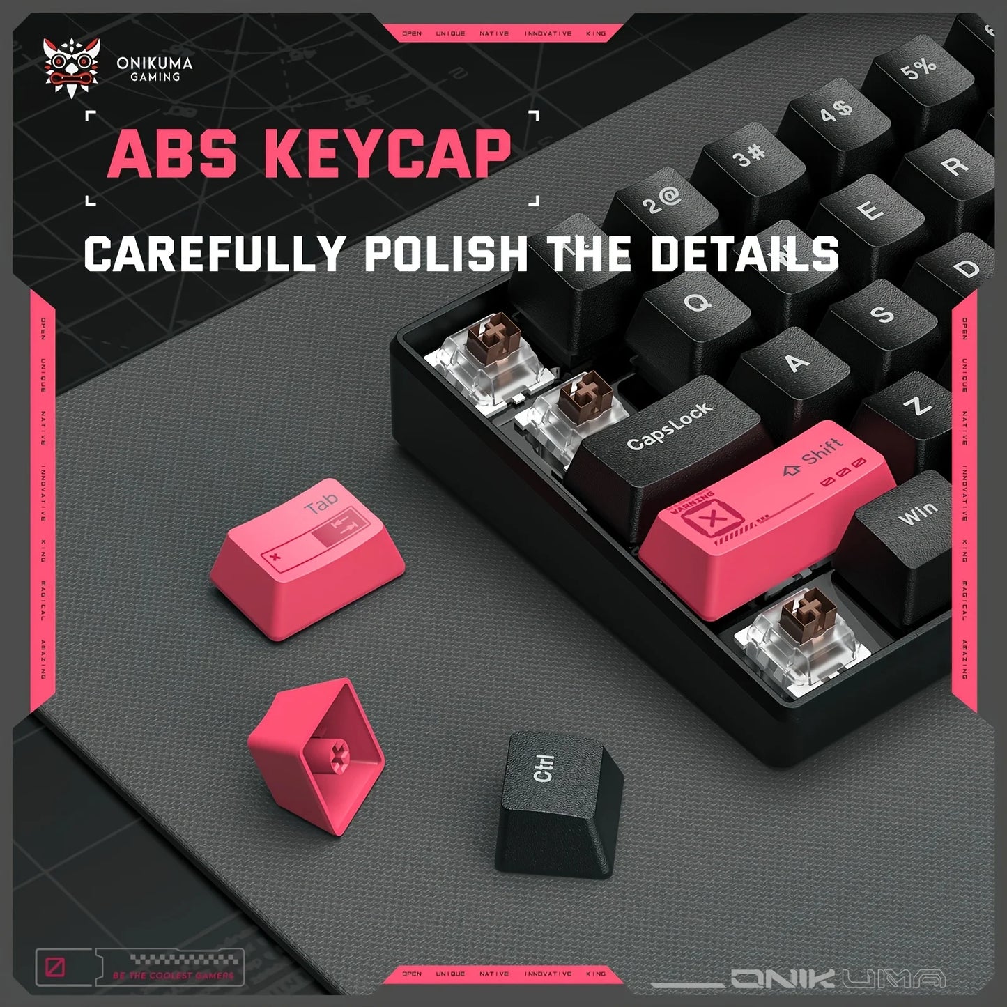 ONIKUMA G55 Mechanical Gaming Keyboard 61 Keys Layout RGB Customized Wired Colorful LED Backlit Keyboard for Computer Laptop PC