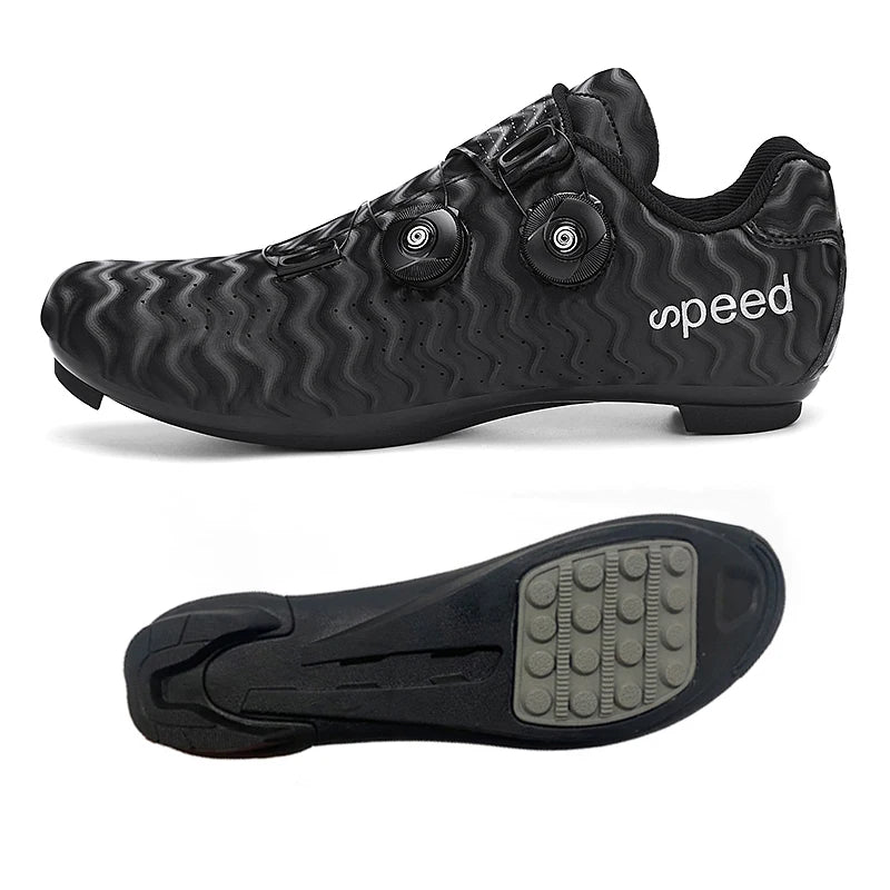 New Cycling Shoes Men's Self-locking Racing Road Cycling Sports Shoes Lockless Training Shoes Women's SPD Cleats Cycling Shoes