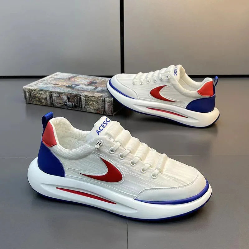 Comfortable Breathable Mesh Sports Shoes Men's Casual Style Lightweight Versatile Plain Color Spring Summer Autumn Seasonal Wear