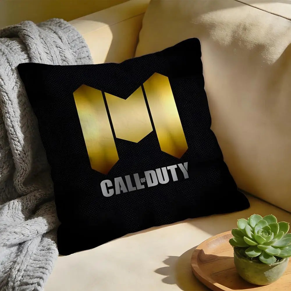 Cushion Cover Washed Linen Soft Breathable Decorative Case for Sofa Home Pillow cover Game C-Call of D-Duty Black Ops