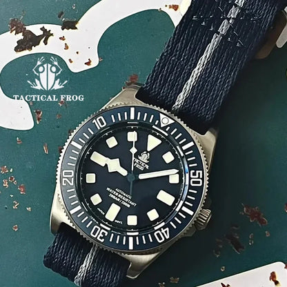 Relógio Mecânico Tactical Frog FXD V4, Movimento Automático NH35, Titânio, para Homem, 200m à Prova de Água, Safira, Luminoso, 42mm