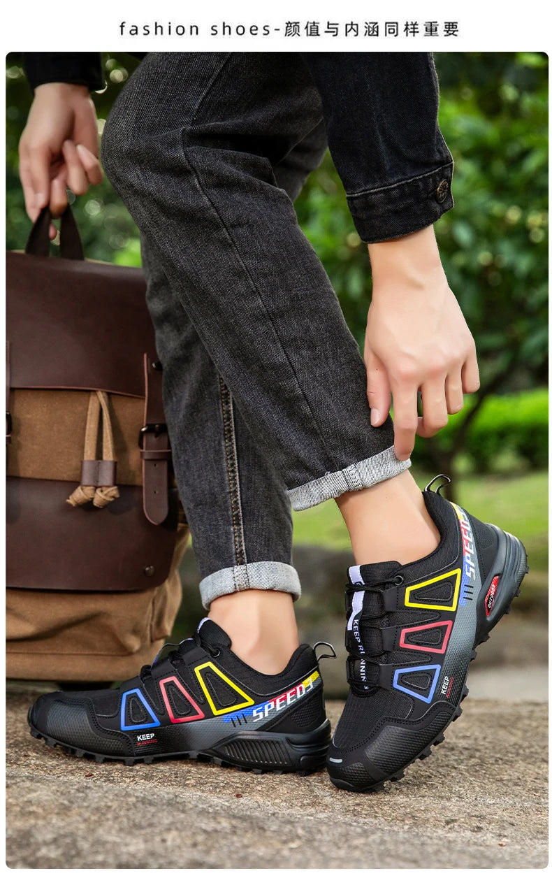 Men's Hiking Shoes Outdoor Sports Shoes Lace-up Hiking Shoes Women's Hiking Sports Shoes Non-slip Hunting Tactical Sports Shoes