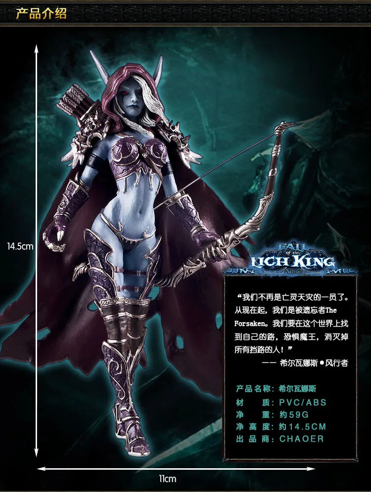 Sylvanas Windrunner World Of Warcraft actiefiguren De Koningin van de Ondoden handgemaakte modelverzameling ornamenten kindercadeaus speelgoed