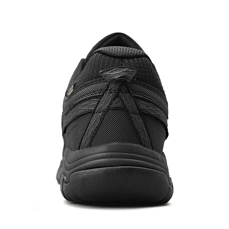 HIKEUP New High Quality Men Hiking Shoes Durable Leather Climbing Shoes Outdoor Walking Sneakers Rubber Sole Factory Outlet
