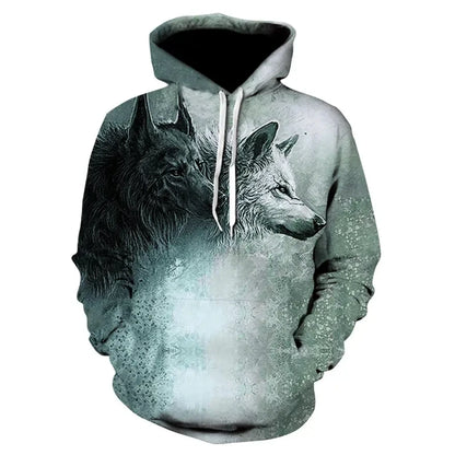 Ferocious Wolf Head Anime Sweatshirt 3D Printed Hoodies Men/Women Fashion Clothing Harajuku kids Men coat