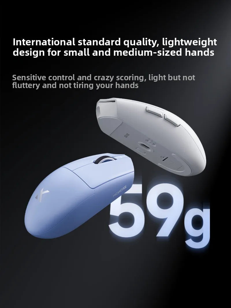 Rato Sem Fios MCHOSE G3 V2 PRO Bluetooth Tri-Mode Ergonómico e Leve para Portátil, Escritório, Gaming e Acessórios de Computador