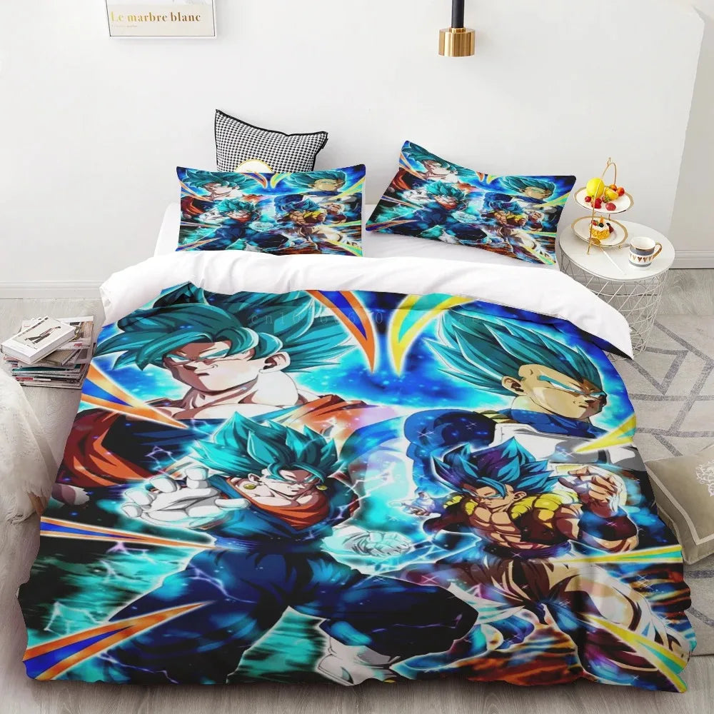 Goku Duvet Cover Set Dragon Ball Teens Bedding Set Quilt Cover for Children Boys Best Gifts Queen King Bedroom Decor