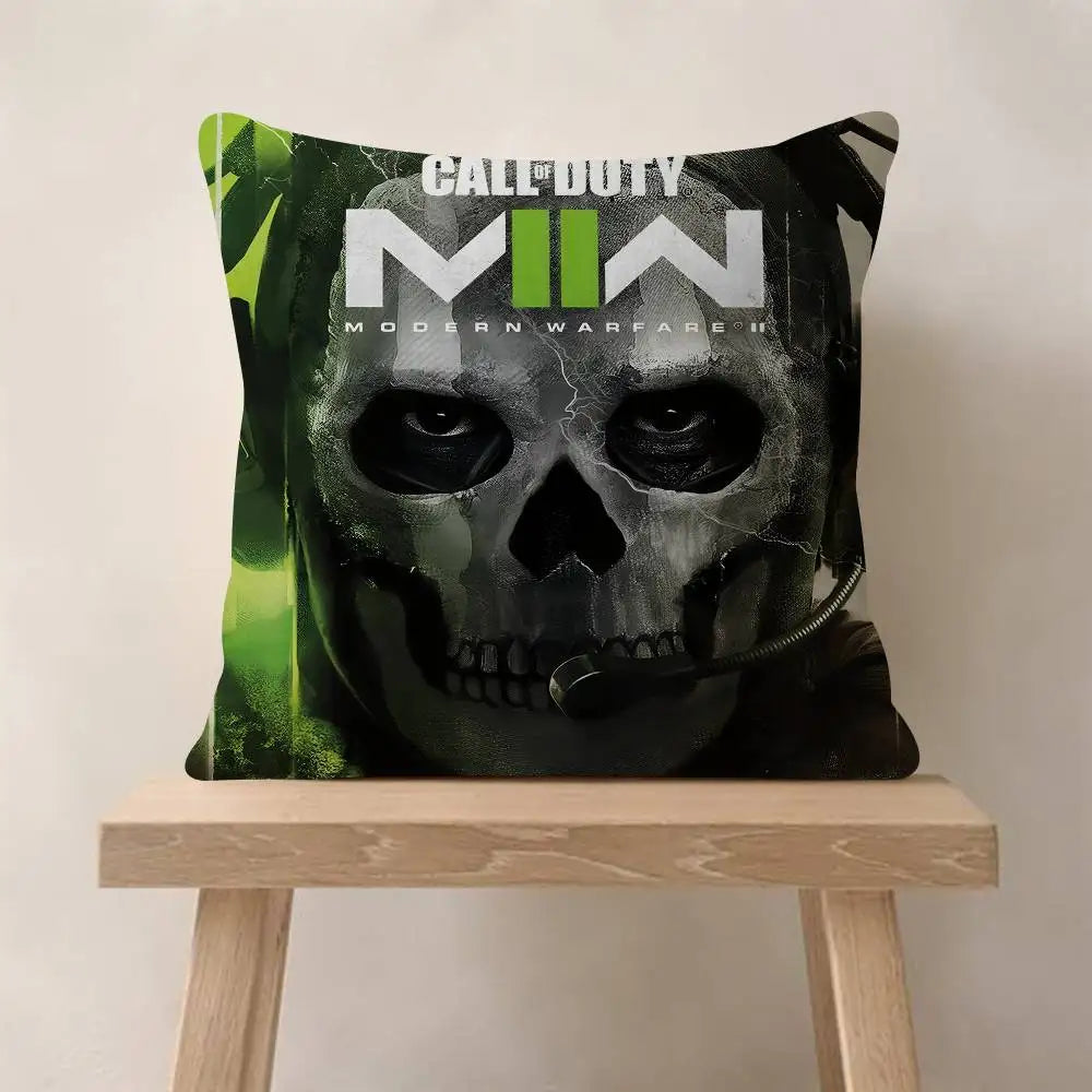 Klasická hra C-Call Of D-Duty personalizovaný polštář s obrázkem a textem, bytová dekorace, dárek do domácnosti, 45x45cm