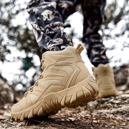 Botas Táticas de Combate Melhoradas para Homem, Calçado Outdoor de Treino, Campismo, Antidesgaste, Resposta Rápida, Caminhada, Pesca e Caça