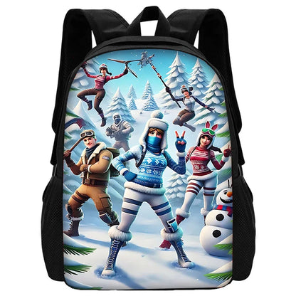 Hot Game Shooting Fortnites Child School Backpack With Shoulder Bag Pencil Bags School Bags for Boys Girls Best Gift
