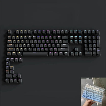 Conjunto de 133+ teclas OEM em gradiente para teclado mecânico gaming com switches Cherry MX, PBT retroiluminado RGB, layout ISO