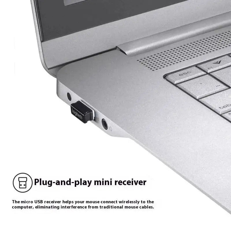 Rato de escritório profissional Logitech M330, compacto, silencioso, fácil de transportar, confortável ao toque e especialmente concebido1