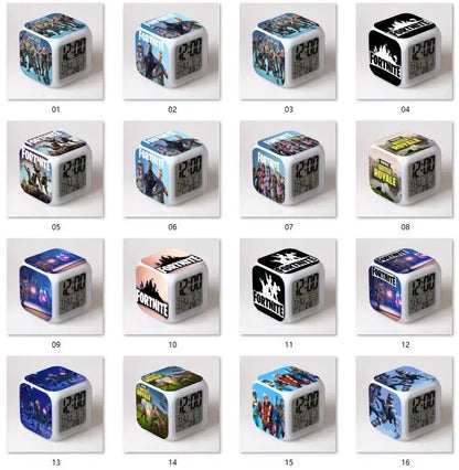 Despertador Fortnite Cute Fashion Cartoon Personalizado Criativo Kawaii Minimalista LED, Presente de Aniversário para Amigos