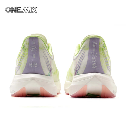 ONEMIX New Nylon Carbon Board Marathon Running Racing Shoes Shock-relief Professional Stable Support Ultra-light Rebound Sneaker