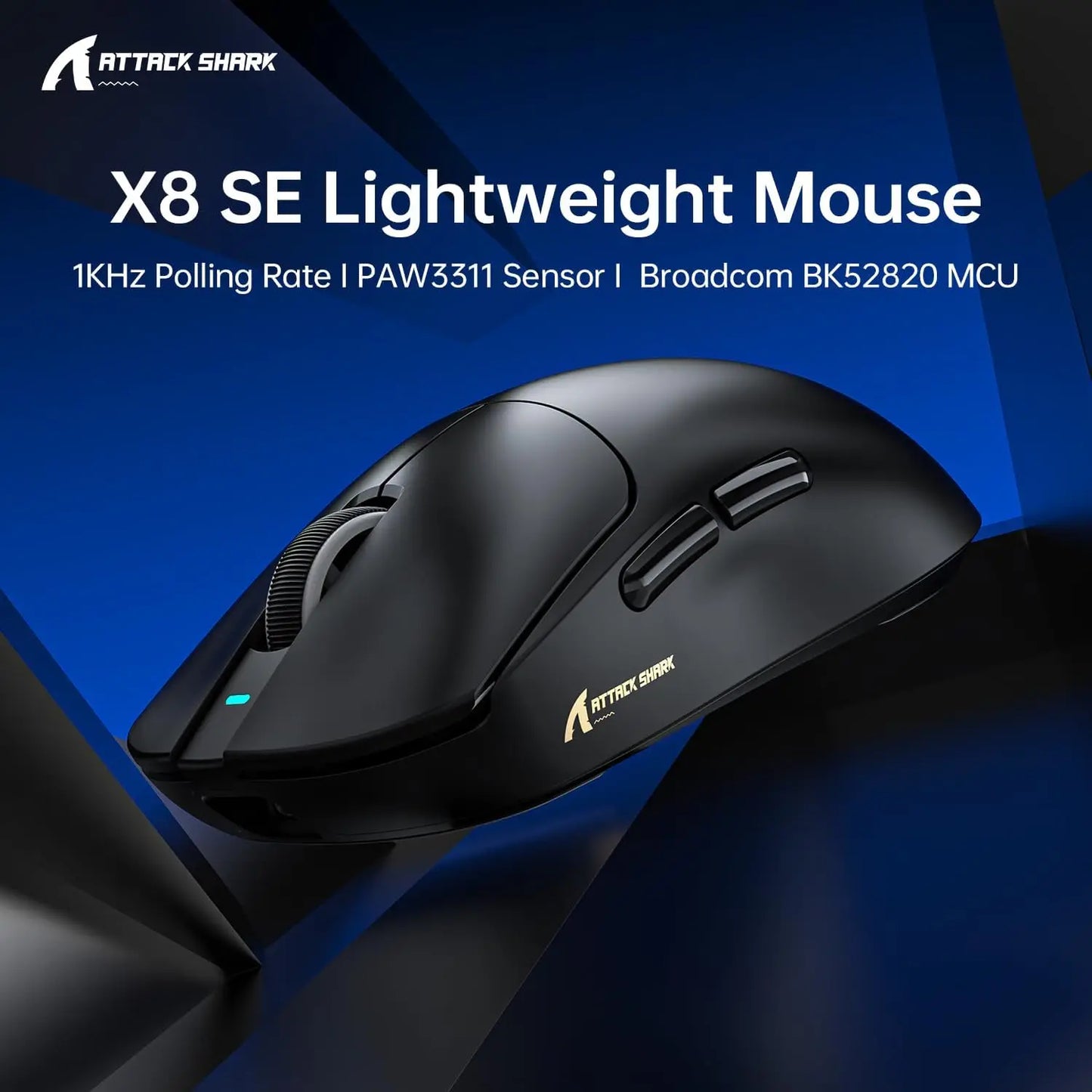 ATTACK SHARK X8 SE Superlight Wireless Gaming Mouse 55g, Tri-Mode Gaming Mouse, 25000 DPI, PAW3311 Sensor, Programmable RGB Gaming Mouse