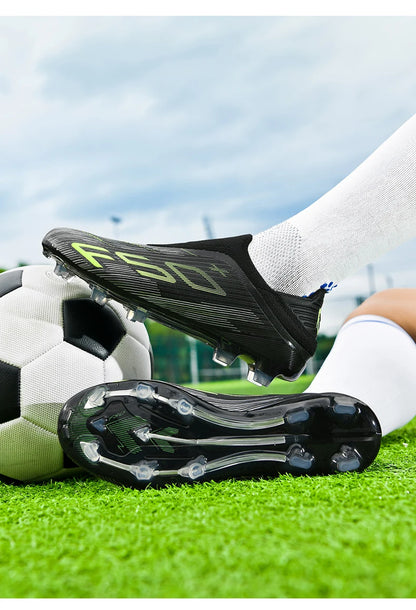 New Men Soccer Shoes High-quality Cleats Football Boots Sneakers Hot-selling Indoor Futsal Non-Slip Match Grass High-top Outdoor