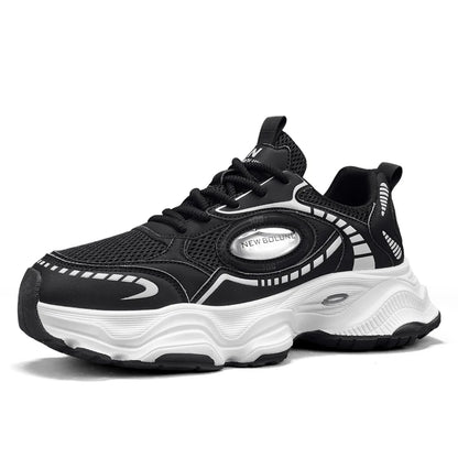 Mens Sports Shoes 2026 New Mesh Breathable Thick Sole Height Increasing Wear-resistant Daily Commuting Versatile Casual Sneakers