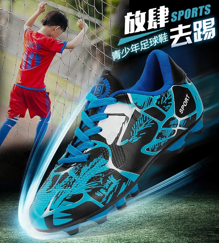 Buty piłkarskie dla dzieci Sports Society Field Chłopięce buty do piłki nożnej Futsal Szybkie buty do halowej piłki nożnej Oryginalne buty z kolcami do kostek Buty piłkarskie