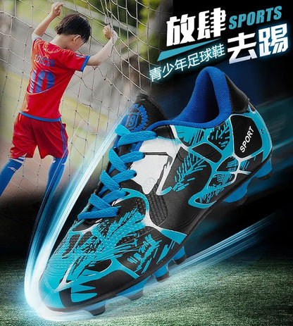 Buty piłkarskie dla dzieci Sports Society Field Chłopięce buty do piłki nożnej Futsal Szybkie buty do halowej piłki nożnej Oryginalne buty z kolcami do kostek Buty piłkarskie