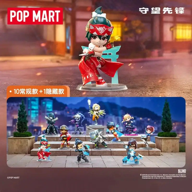 POP MART Overwatch Play of The Game Series Blind Box Mystery Box Toys Kawaii Ornaments Figurines Home Decor Desktop Model Dolls
