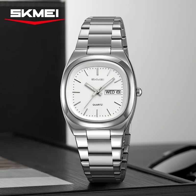 SKMEI 2420 Casual Female Wristwatch Dress For Women Ladies Business Steel Clock Fashion Quartz Date Time Women Luxury Watches