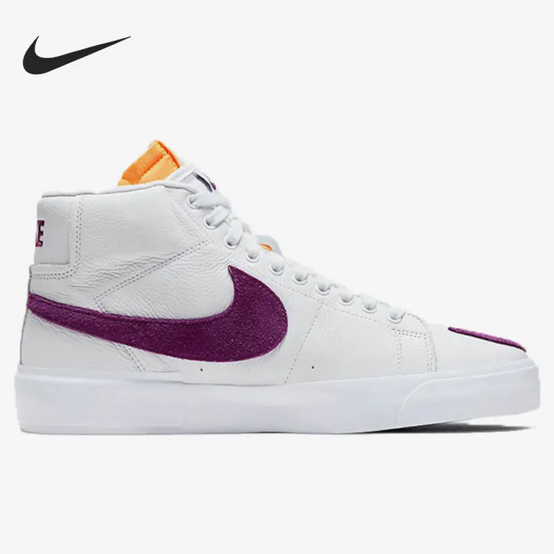 Oryginalne buty skateboardowe Nike SB BLAZER ZOOM dla mężczyzn i kobiet, o średniej wysokości cholewki, model DA2189-100