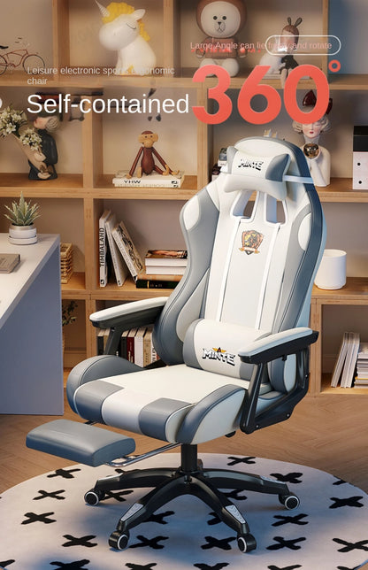 2024 New Modern Computer Office Chair Home Comfortable Dormitory Study Anchor Gaming Swivel Backrest Sofa Lifting Chair
