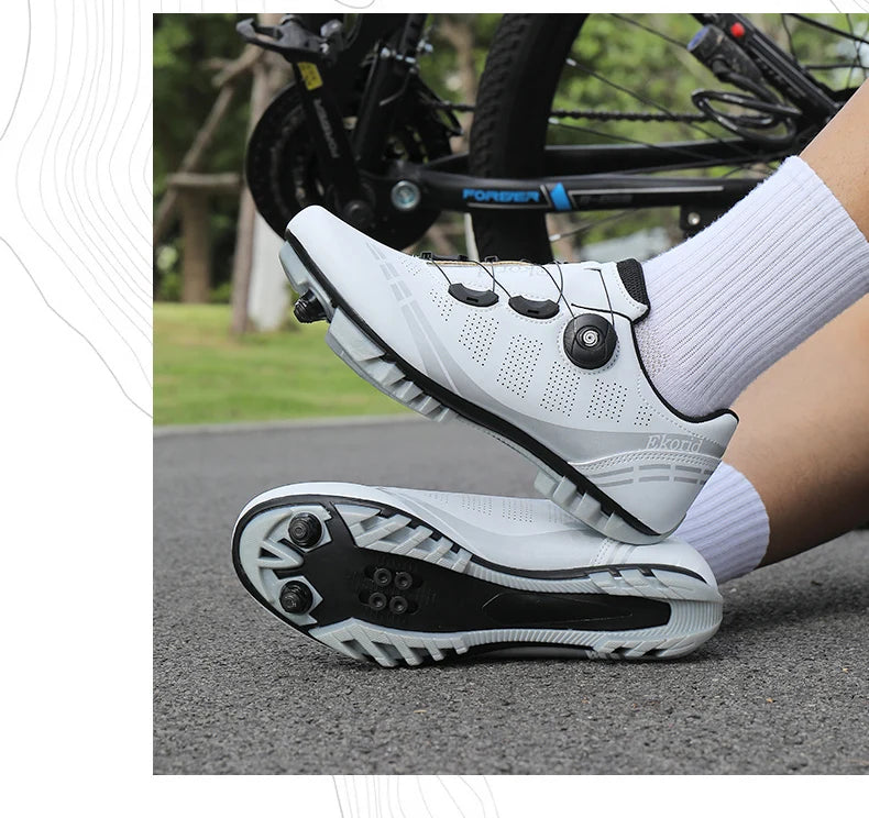 Unisex Cycling Shoes Speed Competitive Cycling Shoes SPD Road Bike Lock Shoes Breathable MTB Mountain Off-Road Cycling Shoes