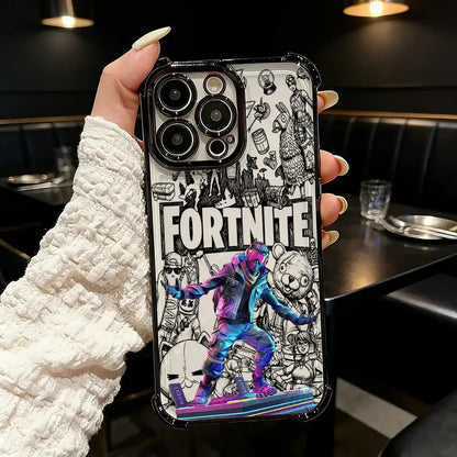 Cover placcata Popular Game FortniteS per Samsung S26 S25 S24 S23 S22 S21 S20 FE Note20 Edge Plus Ultra 4G 5G anti-caduta