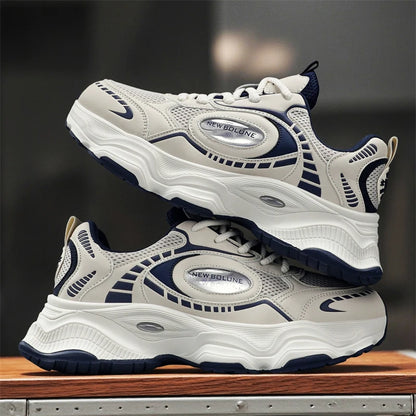 Mens Sports Shoes 2026 New Mesh Breathable Thick Sole Height Increasing Wear-resistant Daily Commuting Versatile Casual Sneakers