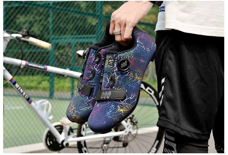 New Cycling Shoes Men Self-Locking Road Cycling Shoes Outdoor Mountain Cycling Sports Shoes Women Indoor Spinning Cycling Shoes