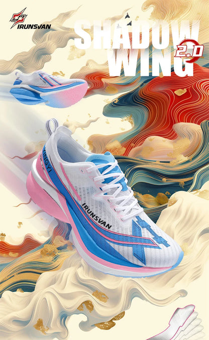 IRUNSVAN Men's Full-Palm Carbon Plate Marathon Road Running Shoes With Quick Rebound And Full Of Power Zapatillsa de deporte