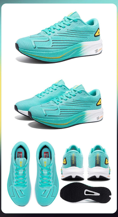 Zapatillas profesionales de running Baasploa para hombre, ligeras y transpirables, zapatillas deportivas de jogging para mujer con placa de carbono y suela antideslizante