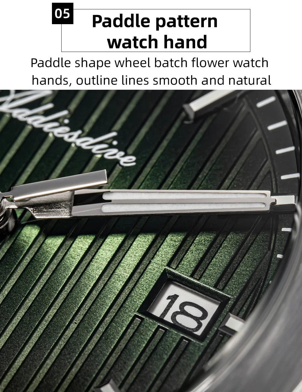 ADDIESDIVE Luxury Men's Automatic Watch Sapphire Glass Japan 8215 Mechanical Watch BGW9 Super Luminous Men Analog Watches AD2533