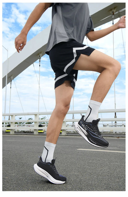 Men  Running Shoes Carbon Board Speciality Marathon Sports Breathable Lightweight Women's Comfortable Athletic Nonskid Sneakers