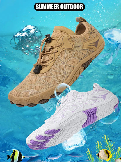Men Wading Shoes Barefoot Quick-Drying Beach Shoes Outdoor Non-Slip Upstream Swimming Diving Shoes Women Water Sports Shoes