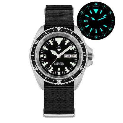 Relógio de Luxo Watchdives WD1980 V3 para Homem, Movimento de Quartzo VH31 com Segundos Fluentes, Vidro de Safira com Revestimento AR, Impermeável 10Bar