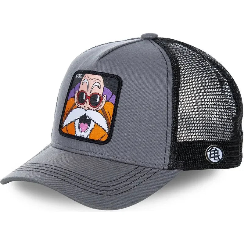 Dragon Ball Son Goku muška hip-hop kapa s letećim vrhom, ljetna kapa s izbočenim vrhom, muška kapa s vezom, kapa s mrežastim podstavom, podesiva trucker kapa, sunčana vizira