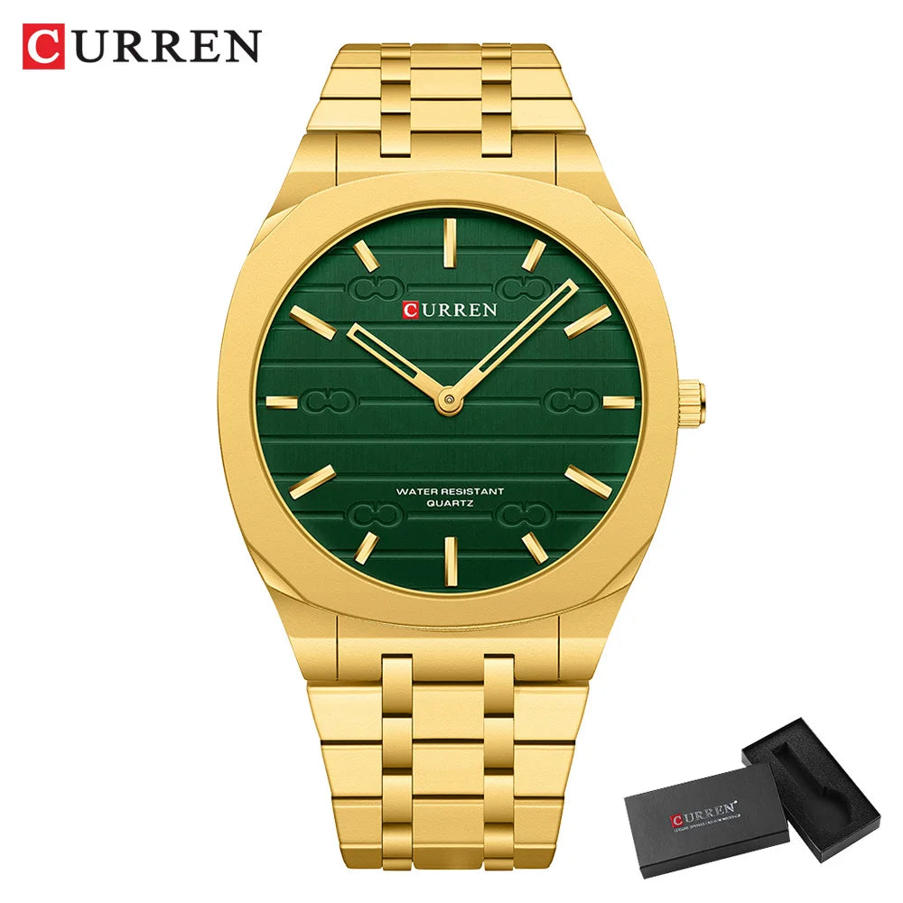 CURREN Top Luxury Brand Quartz Watch Men Stainless steel Strap Military Watches 30ATM Waterproof Wristwatch Relogio Masculino