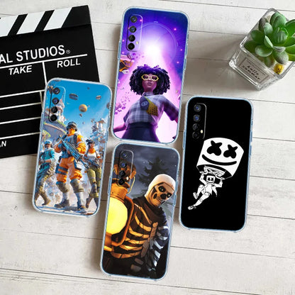 Capa Transparente para Telemóvel F-Fortnites-Poster para Samsung Galaxy A04 A04S A14 A23 A34 A54 M23 M33 M52 M53