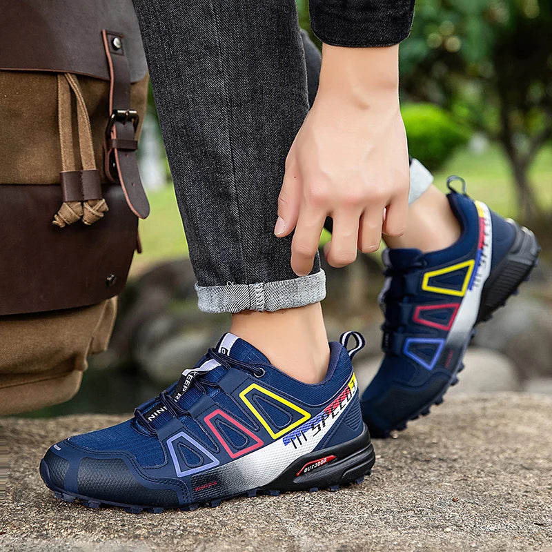 Mens Hiking Shoes Outdoor Off-road Anti Slip Leisure Mountain Camping Sneakers Unisex Comfortable Cushioning Travel Hiking Shoes