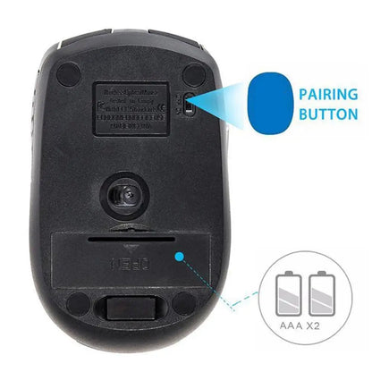 Rato Ótico Sem Fios 2.4GHz com Recetor USB para Gaming, 6 Botões, para Computador, PC e Portátil, Acessórios