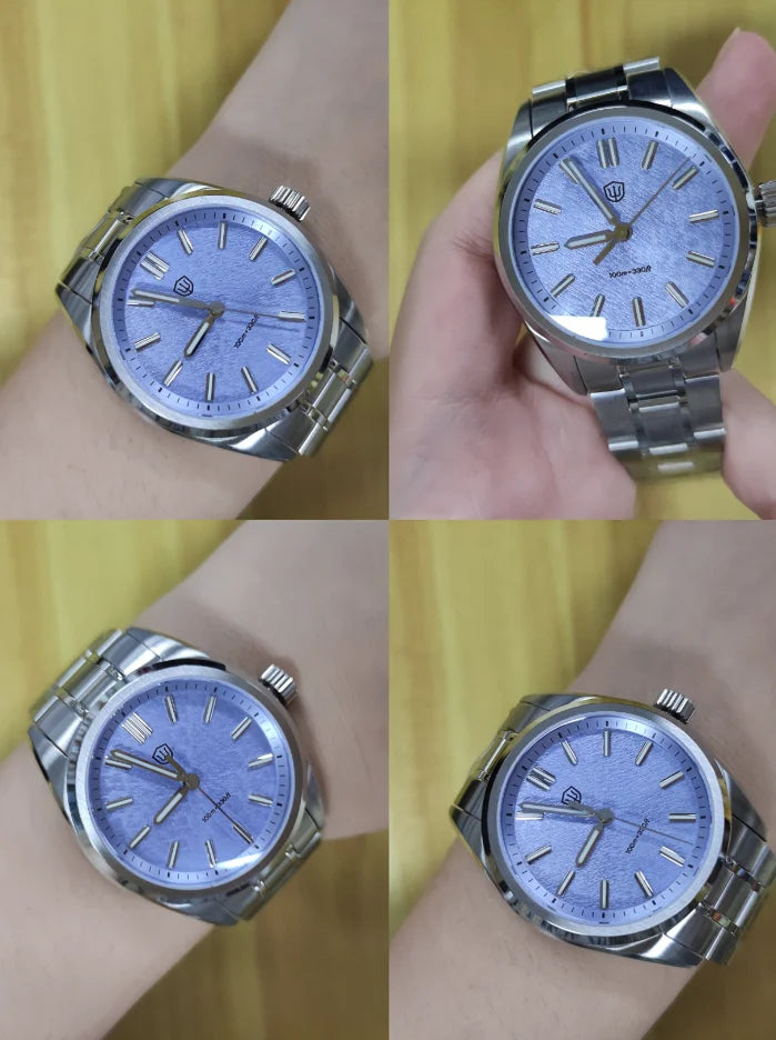 Watchdives WD0003B ‌Aventurine Dial Watch VH31 Quartz Movement Sapphire Crystal Luminous 100m Waterproof 36mm Vintage Watches