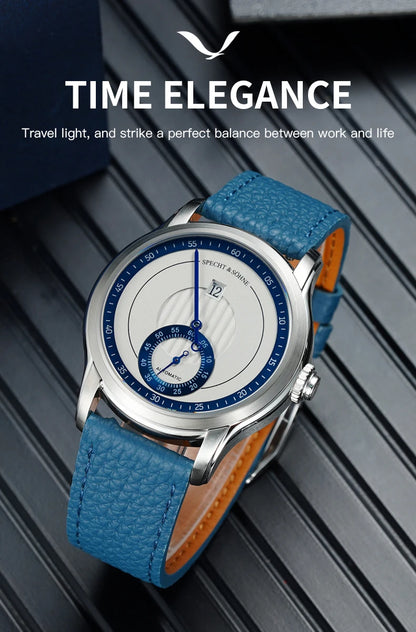 2026 Newly designed Specht & Söhne Men Automatic Watch 39mm Jumping Hour Mechanical Wristwatch Sapphire Crystal Reloj Hombre